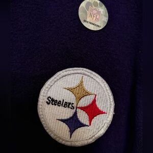 NFL Pittsburg Steelers Black Fleece Jacket Men Large